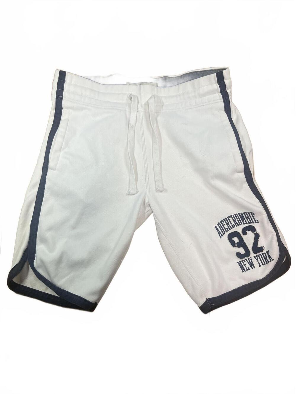 Vintage 90s Abercrombie & Fitch White Athletic Baggy Sweat Shorts Size M